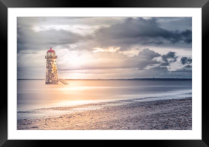 Talacre Beach Lighthouse Framed Mounted Print by Jonathan Thirkell