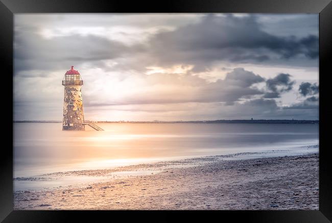 Talacre Beach Lighthouse Framed Print by Jonathan Thirkell