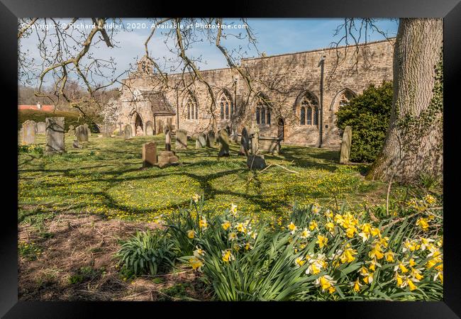 St Mary's Church, Wycliffe, Teesdale, in Spring Framed Print by Richard Laidler