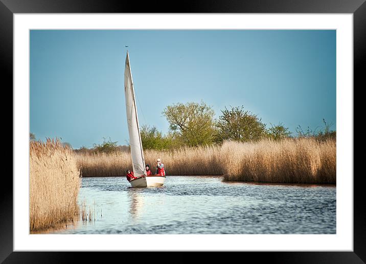 Yachting on the River Thurne Framed Mounted Print by Stephen Mole