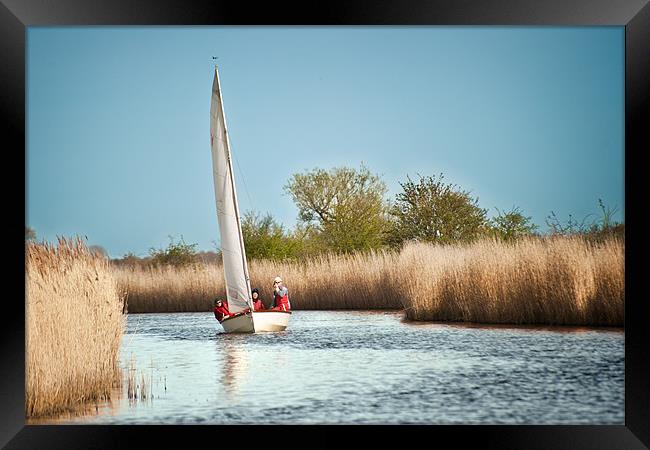 Yachting on the River Thurne Framed Print by Stephen Mole
