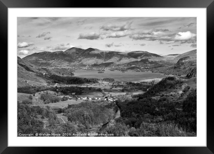 Keswick and Derwentwater from Castle Crag Framed Mounted Print by Graham Moore