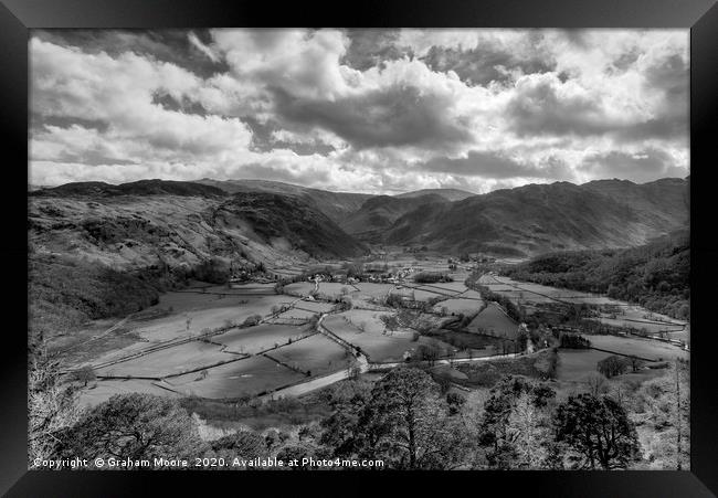 Borrowdale from Castle Crag Framed Print by Graham Moore
