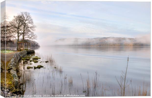 Lake Windermere misty morning Canvas Print by Graham Moore