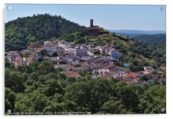 Village of Almonaster la Real Overview Acrylic by Angelo DeVal