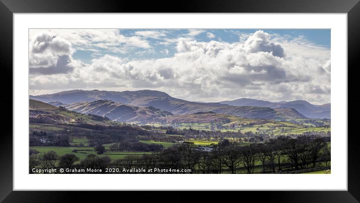 Panorama towards Keswick from Scales Framed Mounted Print by Graham Moore