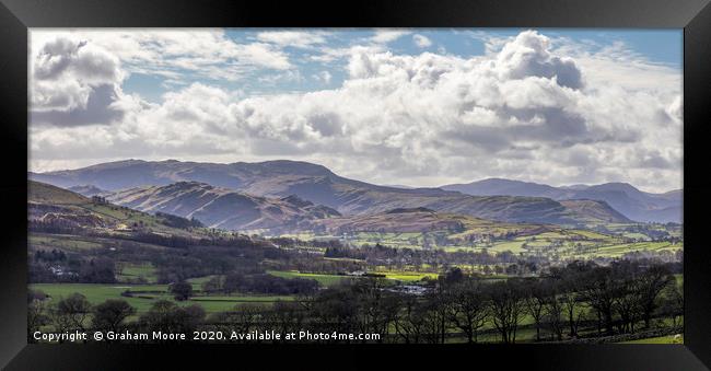 Panorama towards Keswick from Scales Framed Print by Graham Moore