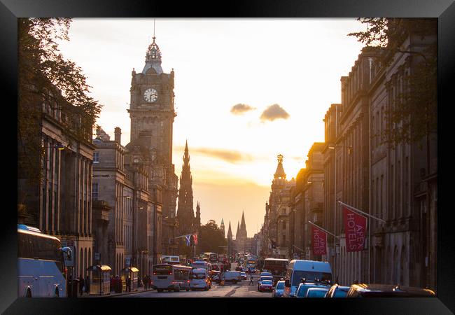 Edinburgh at Sunset Framed Print by Richard Newton