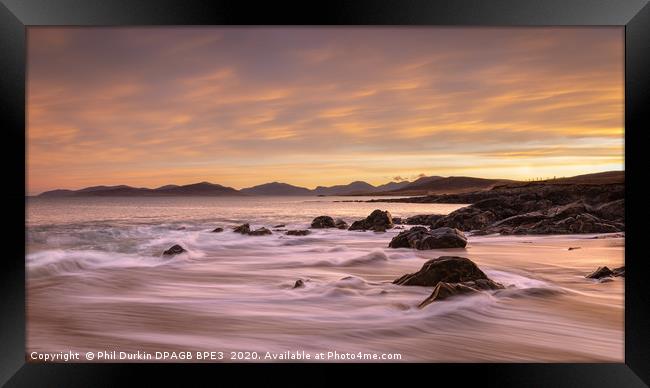 Sunrise at Bagh Steinigidh -   Isle Of Harris & Le Framed Print by Phil Durkin DPAGB BPE4