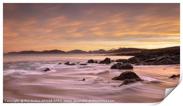 Sunrise at Bagh Steinigidh -   Isle Of Harris & Le Print by Phil Durkin DPAGB BPE4