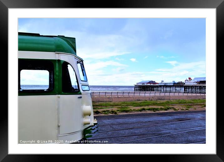 Big Tram Little Pier Framed Mounted Print by Lisa PB