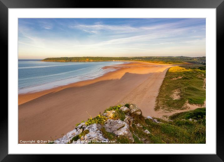 Oxwich Bay from Crawley Woods, Gower Framed Mounted Print by Dan Santillo