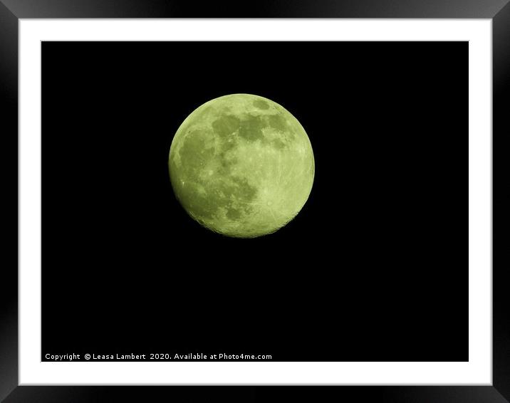           The Moon Framed Mounted Print by Leasa Lambert