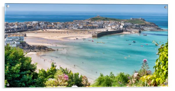 St Ives Cornwall Acrylic by Rick Lindley