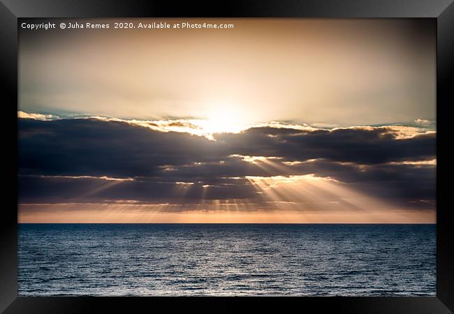 Playa del Ingles Sunrise Framed Print by Juha Remes
