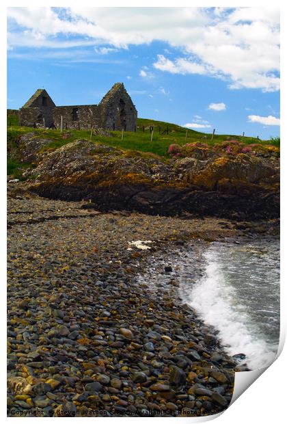 St. Ninian's Chapel Print by Steven Watson