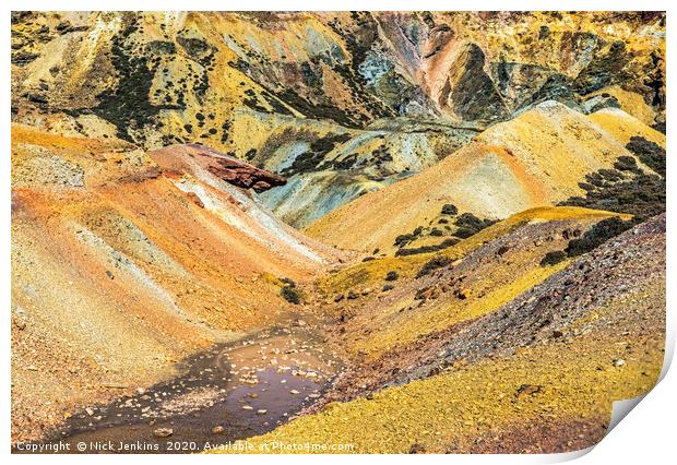 Looking Down into Parys Mountain Remains Print by Nick Jenkins