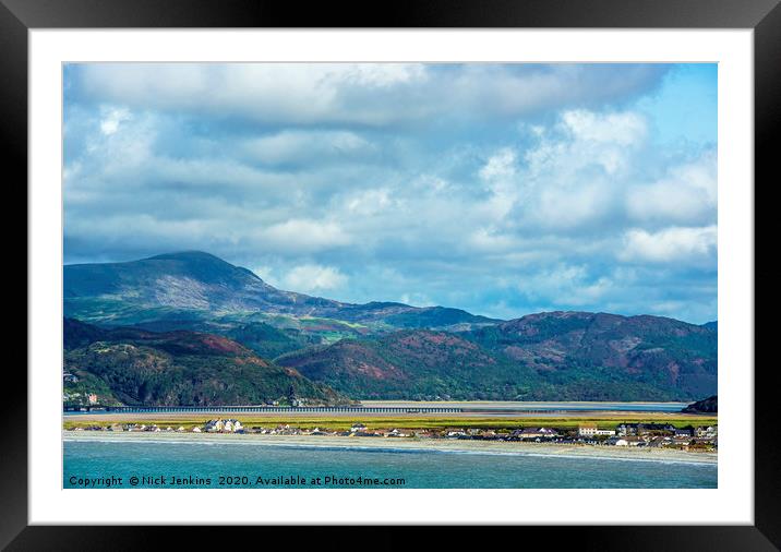 Barmouth Coast and Mawddach Estuary North Wales  Framed Mounted Print by Nick Jenkins