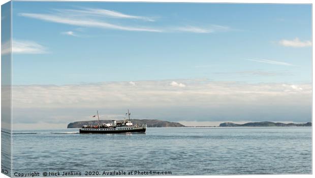 MV Balmoral Entering the Menai Strait Canvas Print by Nick Jenkins