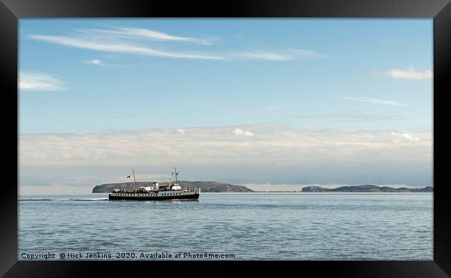 MV Balmoral Entering the Menai Strait Framed Print by Nick Jenkins