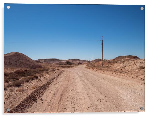  Empty Roads, Coober Pedy Acrylic by Sophie Shoults