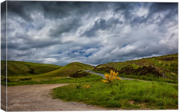 Winding Roads in Rivington Bolton Canvas Print by Jonathan Thirkell
