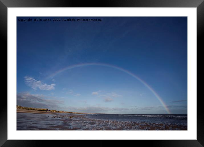Druridge Bay Rainbows Framed Mounted Print by Jim Jones