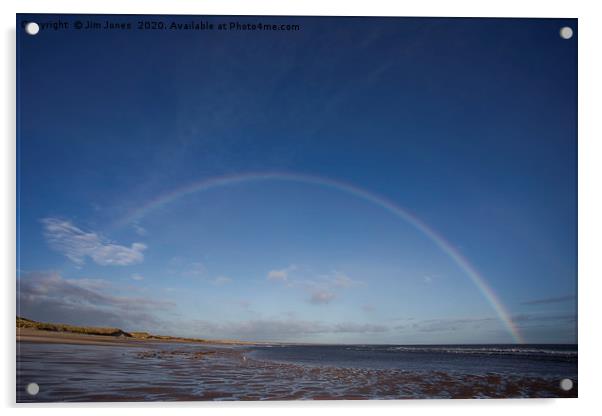 Druridge Bay Rainbows Acrylic by Jim Jones