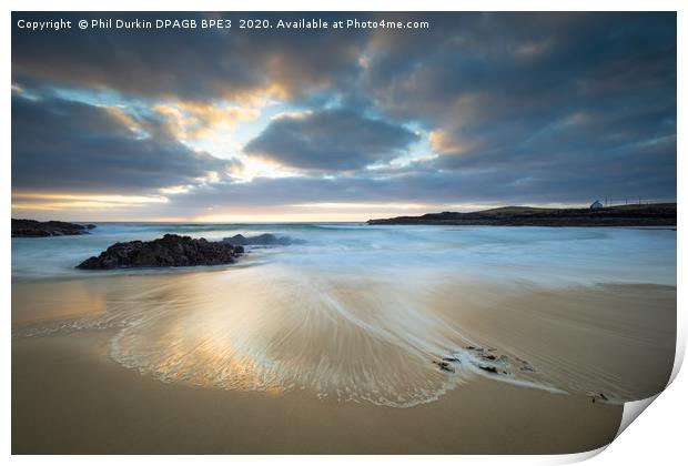 Sunset at Clachtoll Assynt Scottish Highlands Print by Phil Durkin DPAGB BPE4