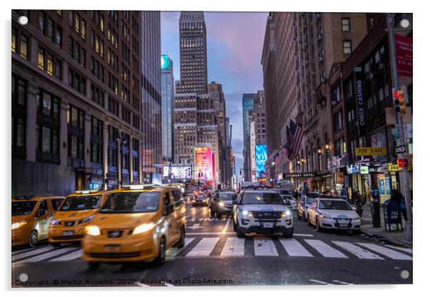 7th Avenue, New York Acrylic by Martin Williams