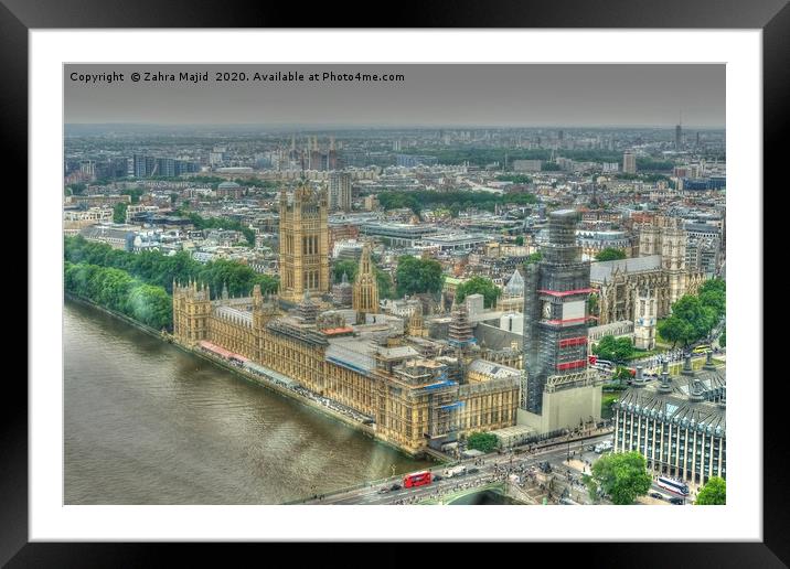 Dreamy Subtle London Scape Framed Mounted Print by Zahra Majid