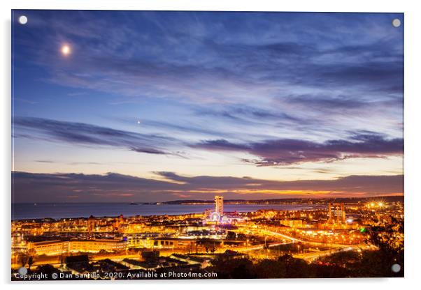 The City of Swansea Acrylic by Dan Santillo