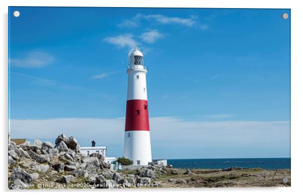 Portland Bill Lighthouse in Dorset South Dorset Co Acrylic by Nick Jenkins