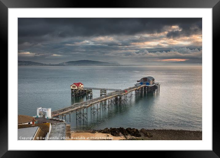 Mumbles Pier and Lifeboat Station Framed Mounted Print by Dan Santillo