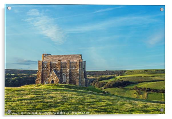 St Catherine's Chapel Abbotsbury Dorset England Acrylic by Nick Jenkins