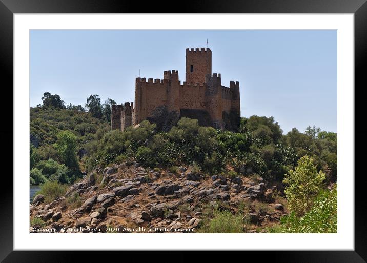 Templar Medieval Castle of Almourol Framed Mounted Print by Angelo DeVal