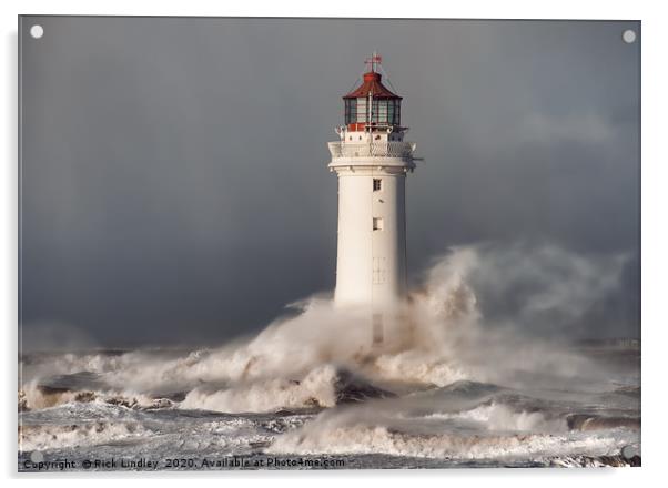 Perch Rock Lighthouse Acrylic by Rick Lindley