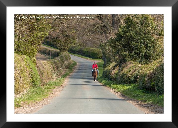 The Lone Rider Framed Mounted Print by Richard Laidler