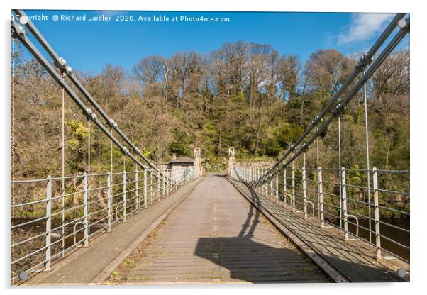 Whorlton Suspension Bridge, Teesdale (1) Acrylic by Richard Laidler