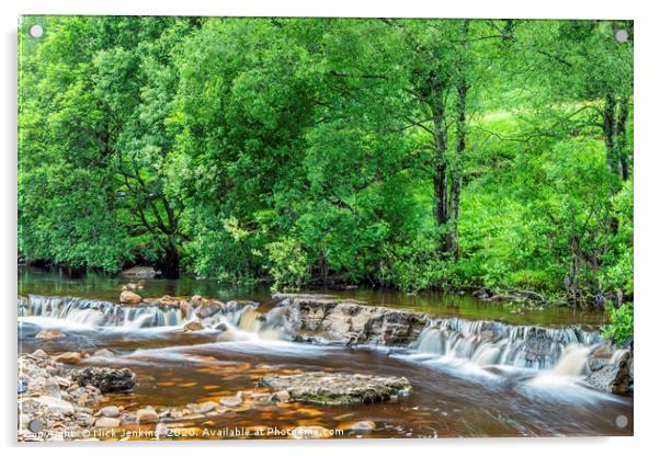 Wainwath Falls Swaledale Acrylic by Nick Jenkins