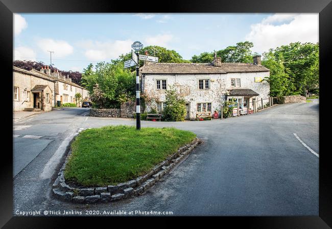 Malham Village Centre Yorkshire Dales National Par Framed Print by Nick Jenkins