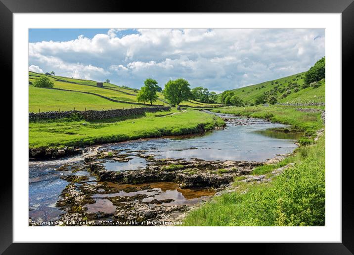 Langstrothdale landscape in the Yorkshire Dales Framed Mounted Print by Nick Jenkins