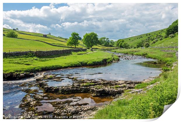Langstrothdale landscape in the Yorkshire Dales Print by Nick Jenkins
