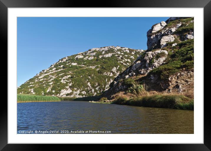 Alcabrichel River in Maceira, Portugal Framed Mounted Print by Angelo DeVal