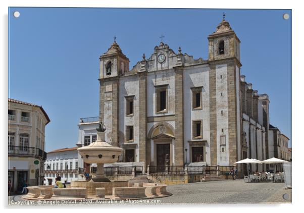 Church of Santo Antao in Evora Acrylic by Angelo DeVal