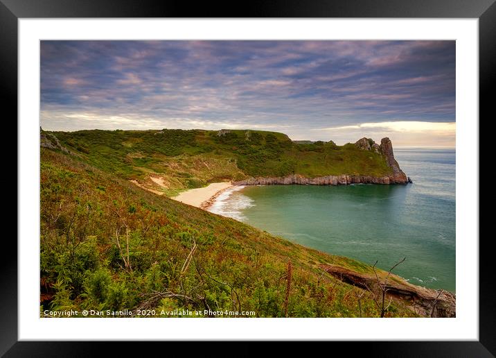 Great Tor and Tor Bay, Gower Framed Mounted Print by Dan Santillo