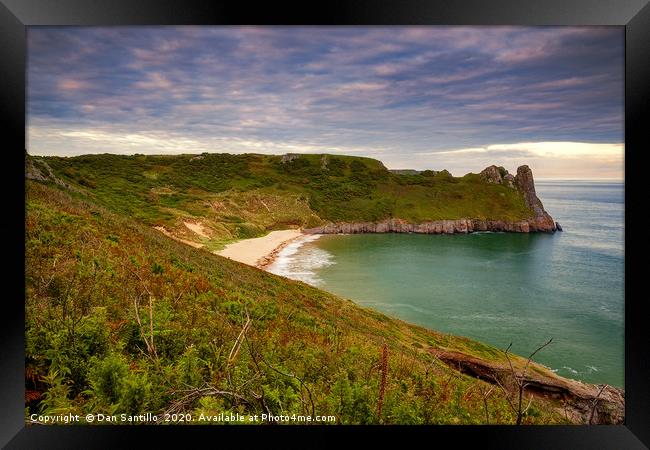 Great Tor and Tor Bay, Gower Framed Print by Dan Santillo