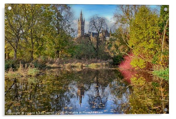 University of Glasgow from Kelvingrove Park Acrylic by yvonne & paul carroll