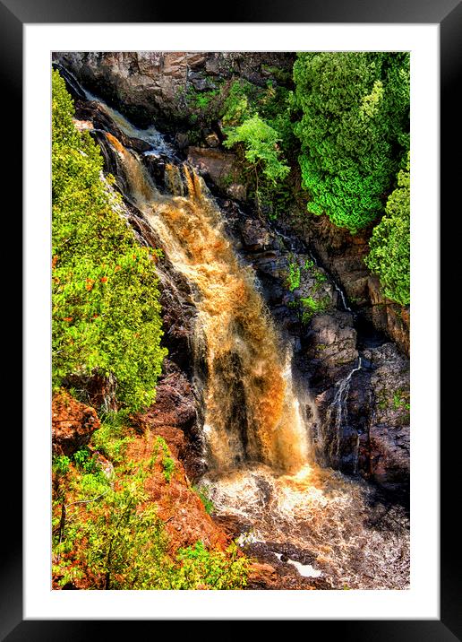 Big Manitou Falls Framed Mounted Print by Jonah Anderson Photography