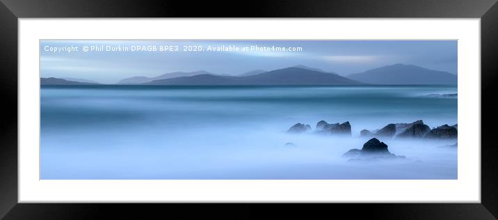 Blue Hour at  Borve - Isle Of Harris & Lewis Framed Mounted Print by Phil Durkin DPAGB BPE4